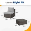 FIONECA 2-Piece Patio Furniture Set with Coffee Table, Grey PE Rattan Outdoor Conversation Set, Water-Resistant Cushions - 2 of 4