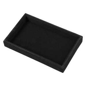 Unique Bargains Velvet Jewelry Tray Empty Stackable Tray Box for Rings Earrings Necklace Bracelet Pendants 1 Pc - 1 of 4