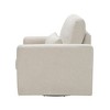 Boucle Fabric Upholstery Solid Wood Swivel Ergonomic Accent Chair with Plush Seat, Reversible Cushions, Removable Cover, Lumbar Pillow - 4 of 4