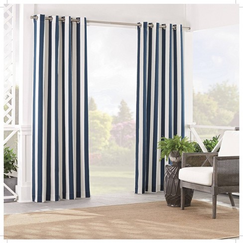 Cabana Stripe Grommet Top Curtain Panels Scandinavian Curtains By Amalgamated Textiles Usa