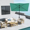 Aghana Digitals 6.5'x10' Coffee Patio Umbrella with Crank Lift, Push-Button Tilt - UV50+ - 3 of 4