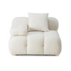 TOV Furniture Calliope Vegan Shearling Modular Corner Chair in Cream - 3 of 4