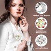 Unique Bargains Women's Rhinestone Sunflower Snowflake Brooch Pin - 3 of 4