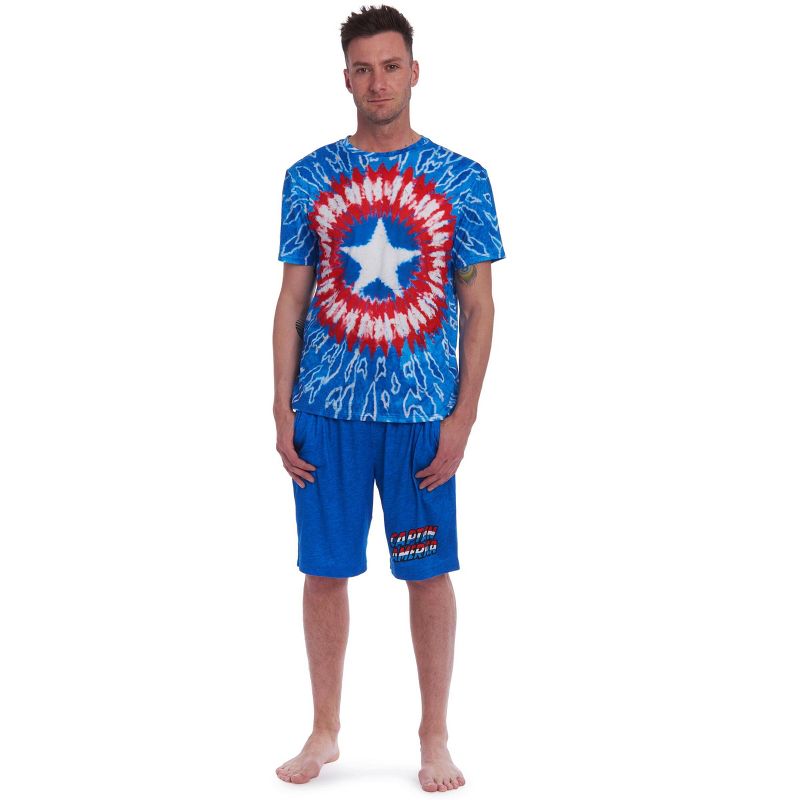 Marvel Avengers Black Panther Adult Pajama Shirt and Shorts Sleep Set , 1 of 4
