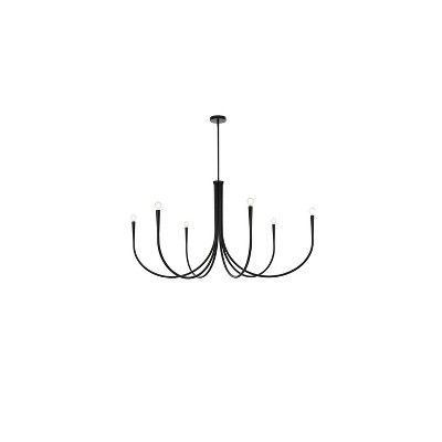 Elegant Lighting Layne 50 inch chandelier in Black