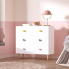 Vynxaria 3 Drawer Kids' Dresser with Euro Glides and Cartoon Pulls, Anti Dumping Design, Versatile for Nursery Bedroom - 3 of 4
