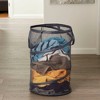 Household Essentials Pop Up Hamper Poly Mesh Bag Gray: Portable Collapsible Laundry Basket, 25" Height, 3.7 Cu Ft Capacity - 2 of 4