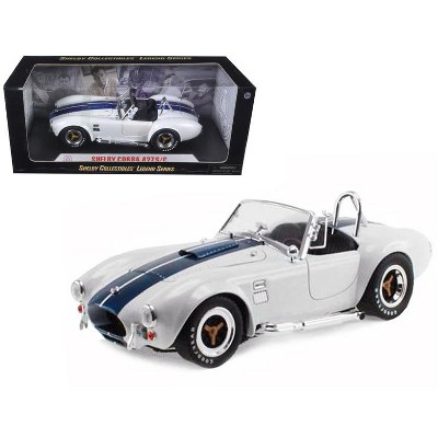 1965 Shelby Cobra 427 S/C White with Blue Stripes 1/18 Diecast Model Car by Shelby Collectibles