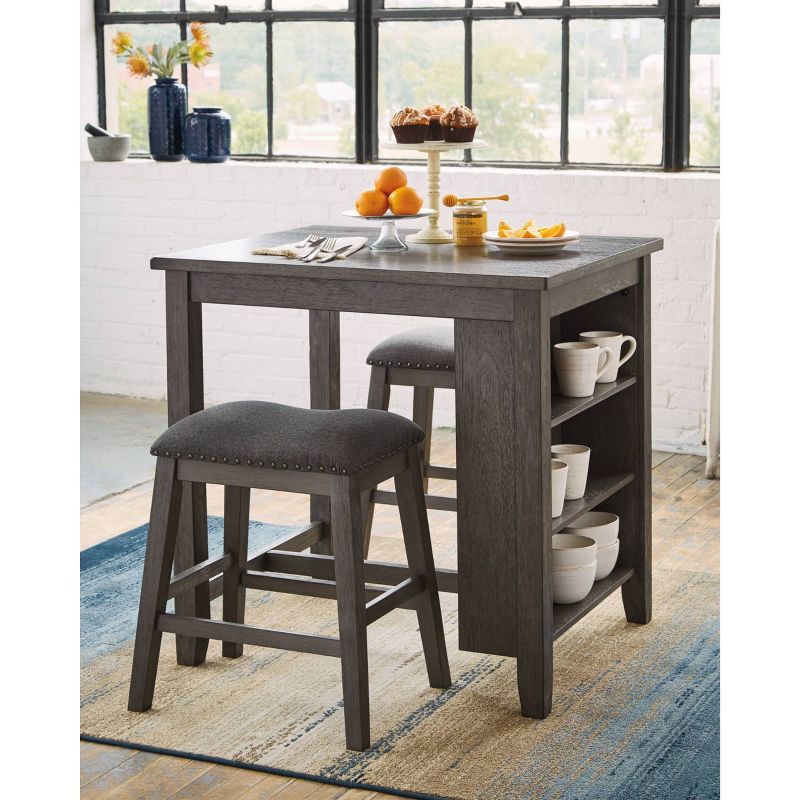 Set of 3 Caitbrook Counter Height Dining Table and Bar Stools Gray - Signature Design by Ashley, 3 of 12