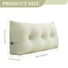 Bekrvio Bed Backrest Headboard Pillow w/ Side Pocket, Wedge Reading Bolster Cushion for Back Support on Bed or Sofa - 2 of 4