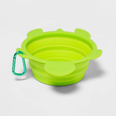 Photo 1 of (pack of 3) Collapsible Turtle Dog Bowl with Carabiner - Green - Sun Squad