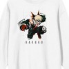 My Hero Academia Bakugo Action Pose Adult White Crew Neck Long Sleeve Sweatshirt - 2 of 4