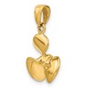 Black Bow Jewelry 14k Yellow Gold Polished 3Dimensional Propeller Pendant - 4 of 4