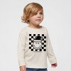 SmileyWorld Checkered Christmas Wink - Toddler Long Sleeve Graphic Tee - 3 of 4