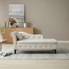 60" Velvet Storage Chaise Lounge - Multifunctional 2-in-1 Tufted Bench with Solid Wood Legs, Nailhead Trim & Included Pillow, 300lb Capacity - 2 of 4