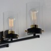 Maxim Lighting Pinn 5 - Light Vanity in  Black/Satin Brass - 2 of 4