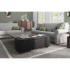 Mid-Century Storage Ottoman Bench – Synthetic Leather Stitching, Safety Hinges | 680LBS Capacity Bedroom Footrest - 3 of 4