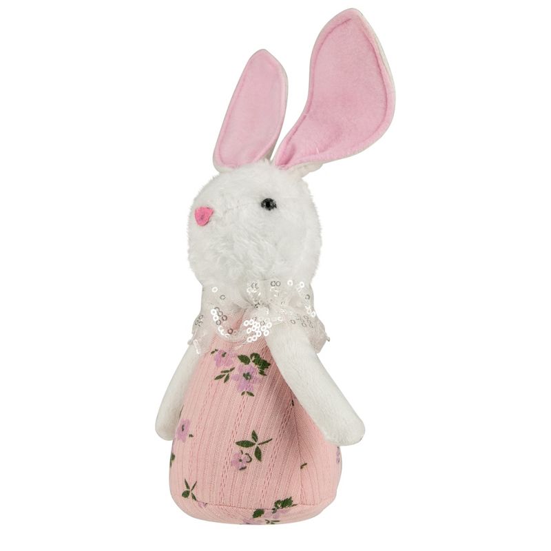 Northlight 11" Pink Spring Floral Easter Bunny Figure, 4 of 6