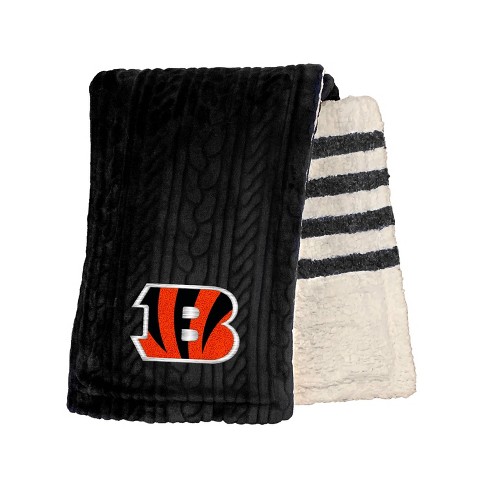 NFL Cincinnati Bengals Embossed Knit Striped Throw Blanket