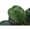 Monarch Specialties Artificial Plant  Tall Fiddle Tree Indoor Faux Fake Floor Greenery Potted Real Touch Decorative Green Leaves Beige Woven Basket - 4 of 4