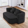 KWPZQEB 75'" 2-in-1 Sofa with Multi Functional Blanket, Floor Folding Sofa Bed with 2 Pillows, Convertible Upholstered Sofa Bed for Living Room - 4 of 4