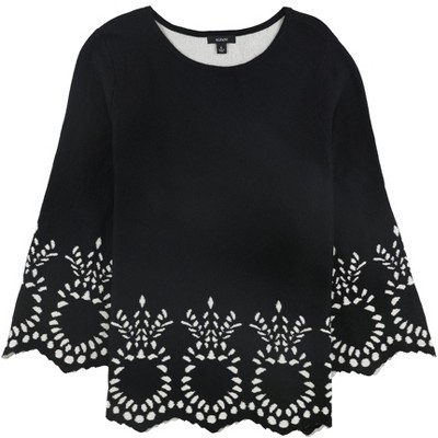 Alfani Womens Pineapple Knit Sweater