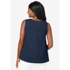 Jessica London Women's Plus Size Stretch Cotton V-Neck Trapeze Tank - 3 of 4