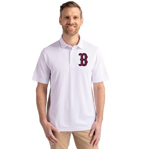 Boston Red Sox Cutter & Buck Virtue Eco Pique Recycled Mens Big and Tall Polo - 1 of 1