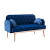 NicBex 55.1 Inch Loveseat,Modern Velvet Fabric Loveseat Sofa with Gold Metal Legs,2-Seater Small Couch for Living Room,Apartment - 4 of 4