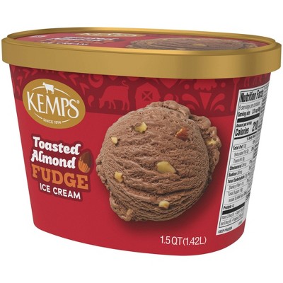 Kemps Old Fashioned Toasted Almond Fudge Ice Cream - 48oz