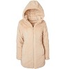 Sportoli Womens Winter Coat Reversible Faux Fur Lined Quilted Puffer Jacket - 4 of 4