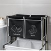 2 Tier Laundry Sorter With 4 Removable Bags, for Laundry Room Small Space,4 Bin Separated Laundry Basket For Distinguishes Different Type - 3 of 4