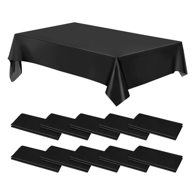PiccoCasa Disposable Plastic Decorative Wedding Rectangle Parties Table Cloth
