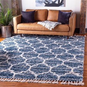 Unique Loom    Hygge Shag Trellis Area Rug - 1 of 4