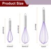Unique Bargains Stainless Steel Silicone Non-Stick Coated Heat-Resistant Whisk 3 Pcs - 2 of 4