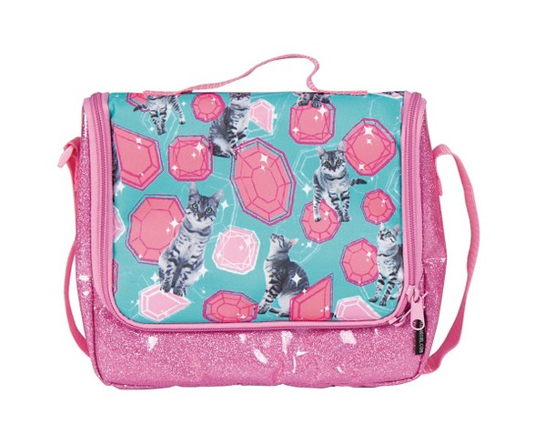 Style Lab by Fashion Angels Lunch Tote - Pink/Blue Kitty Gem