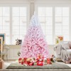 Tangkula Artificial Christmas Tree Hinged Snow Flocked Xmas Tree w/ Lush Branch Tips - 4 of 4