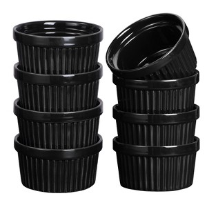 8 Oz Set of 8 Ceramic Ramekins, Porcelain Creme Brulee Souffle Ramekins for Baking, Pudding Custard Cups, Dipping Sauces, Dishwasher and Oven - 1 of 4