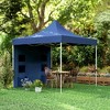 Resenkos Backyard Garden Canopy, Camping Canopy Screen Tent,10' x 10' Heavy Duty Pop Up Canopy Tent with Sidewall, Storage Pockets, Dark - 3 of 4