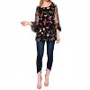 Women's Snapdragon Floral Embroidered Top - SEE AND BE SEEN - 4 of 4