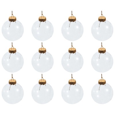 Unique Bargains Acrylic DIY Craft Party Christmas Tree Ornament Hanging Balls 3.15" 12 Pcs