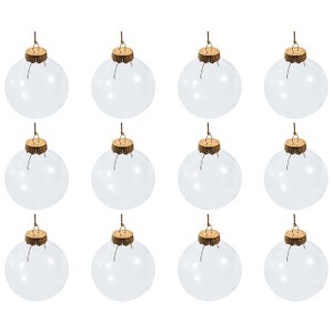 Unique Bargains Acrylic DIY Craft Party Christmas Tree Ornament Hanging Balls 3.15" 12 Pcs - 1 of 4