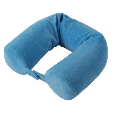 Snuggle Velvet Twist Memory Foam Travel Neck Pillow