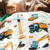 Construction Truck Blanket Boys Excavator Plush Throw Blanket Soft Fuzzy Flannel Blanket. - 2 of 4
