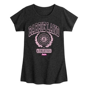 Girls' - Barbie - Barbie Land Athletics Fitted Short Sleeve Graphic T-Shirt - 1 of 4