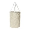 Household Essentials Krush Round Laundry Bag Tan: Canvas Chevron, 66.86L Capacity, 2 Handles, 20" H x 14" W x 14" L - 3 of 4