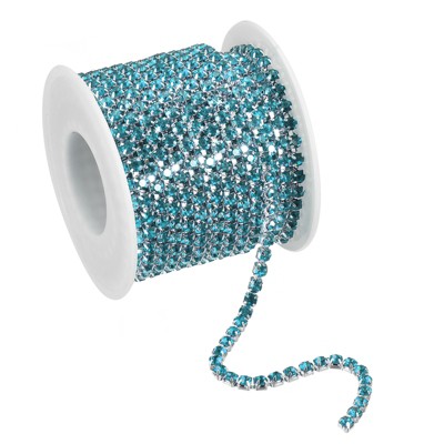 Unique Bargains Bags Clothing Decoration Crystal Rhinestone Sew on Close Claw Chain Trim