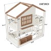 TIRAMISUBEST Twin/Full House Design Bunk Bed / Loft Bed with Floor Bed, Kids Bed Frame with Bookshelf, Ladder & Guardrail - 4 of 4
