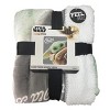 Disney Star Wars The Mandalorian Blanket The Child 50 Year Old Bounty Fleece Lined Throw 50" X 60" - 4 of 4