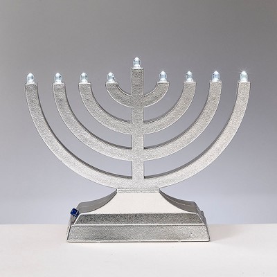 Rite Lite 6" Battery Operated Light it Anywhere Silver Tone Go Menorah